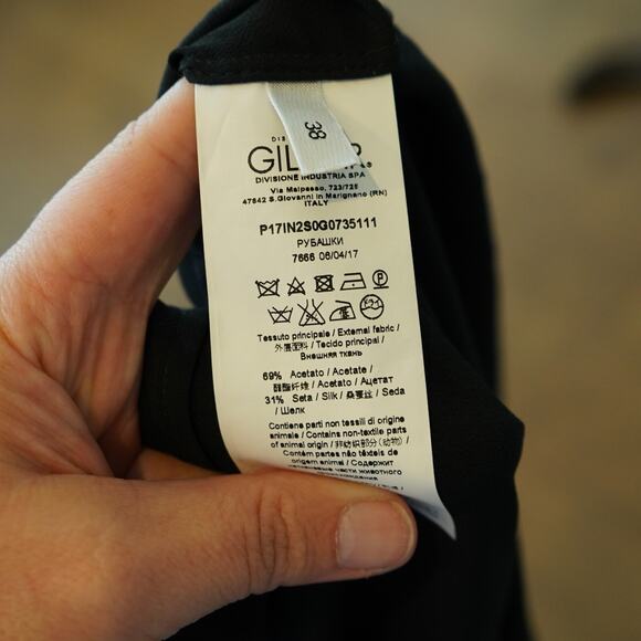 No. 21 ITALY Silk Acetate Ruffle Neck embellished blouse IT 38 US 2 - Picture 3 of 8